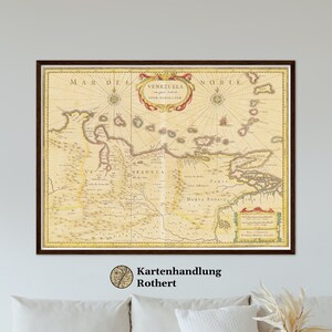 Mapa histórico de Venezuela alrededor de 1638