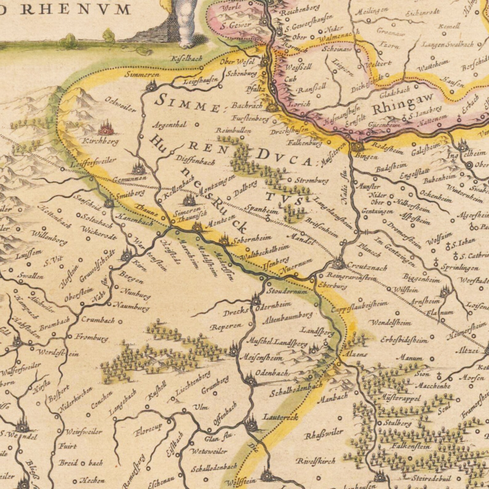 Historische Landkarte der Pfalz um 1635 Nachdruck der Karte | Etsy