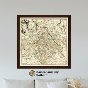 Historical map of Saxony around 1743