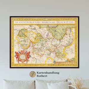 Historical map of Brandenburg around 1609