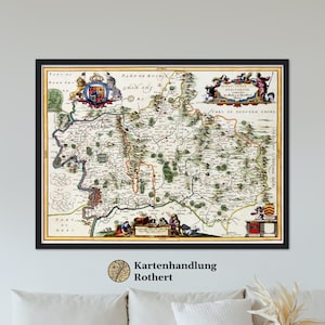 Historical map Hertfordshire around 1646