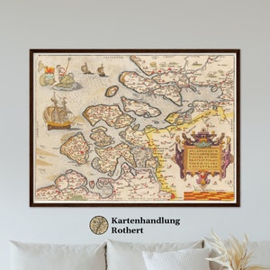 Historical map Province of Zeeland around 1609
