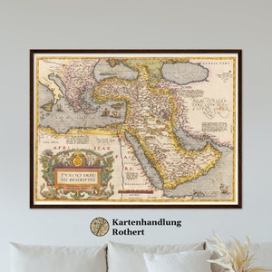 Historical map of the Middle East around 1609