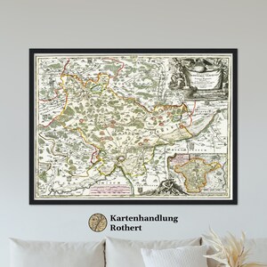 Historical map Ulm around 1712