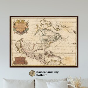 Historical map of North America around 1694