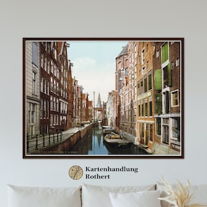 Historical view of Amsterdam around 1895