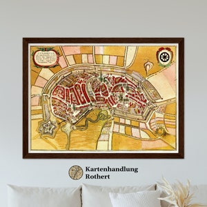 Historical city map Osnabrück around 1633