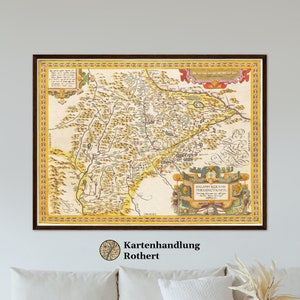 Historical map of Salzburger Land around 1609