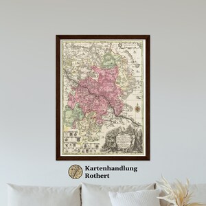 Historical map Dresden around 1750