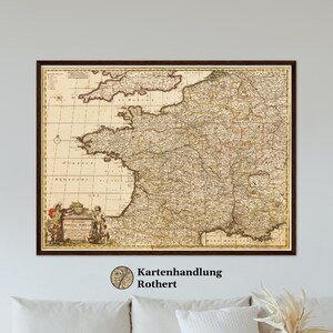 Historical map France around 1698