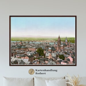 Historical view Mainz around 1890