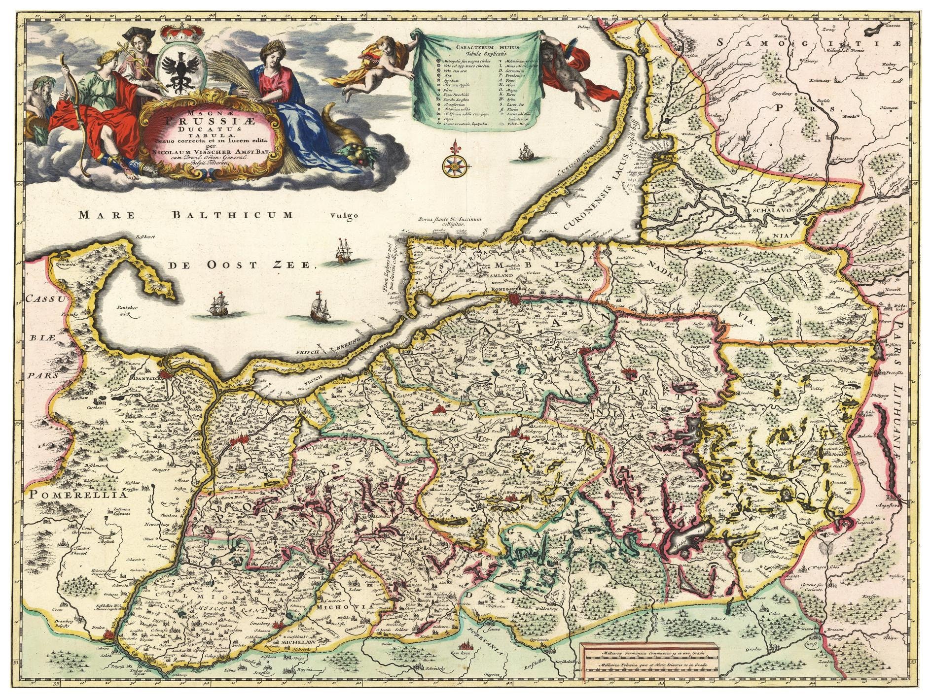 Historical Map of Prussia Around 1680 - Etsy