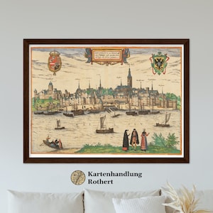Historische Stadtansicht Nijmwegen um 1609