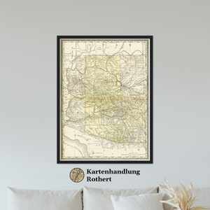 Historical Map Arizona around 1882