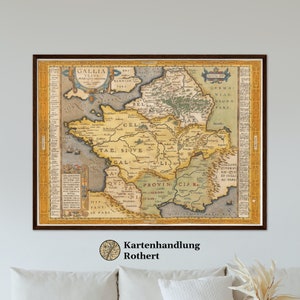 Historical Map Historical Gaul around 1609