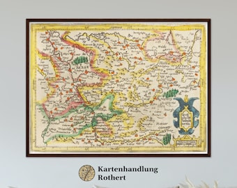 Historical map of Sauerland around 1609