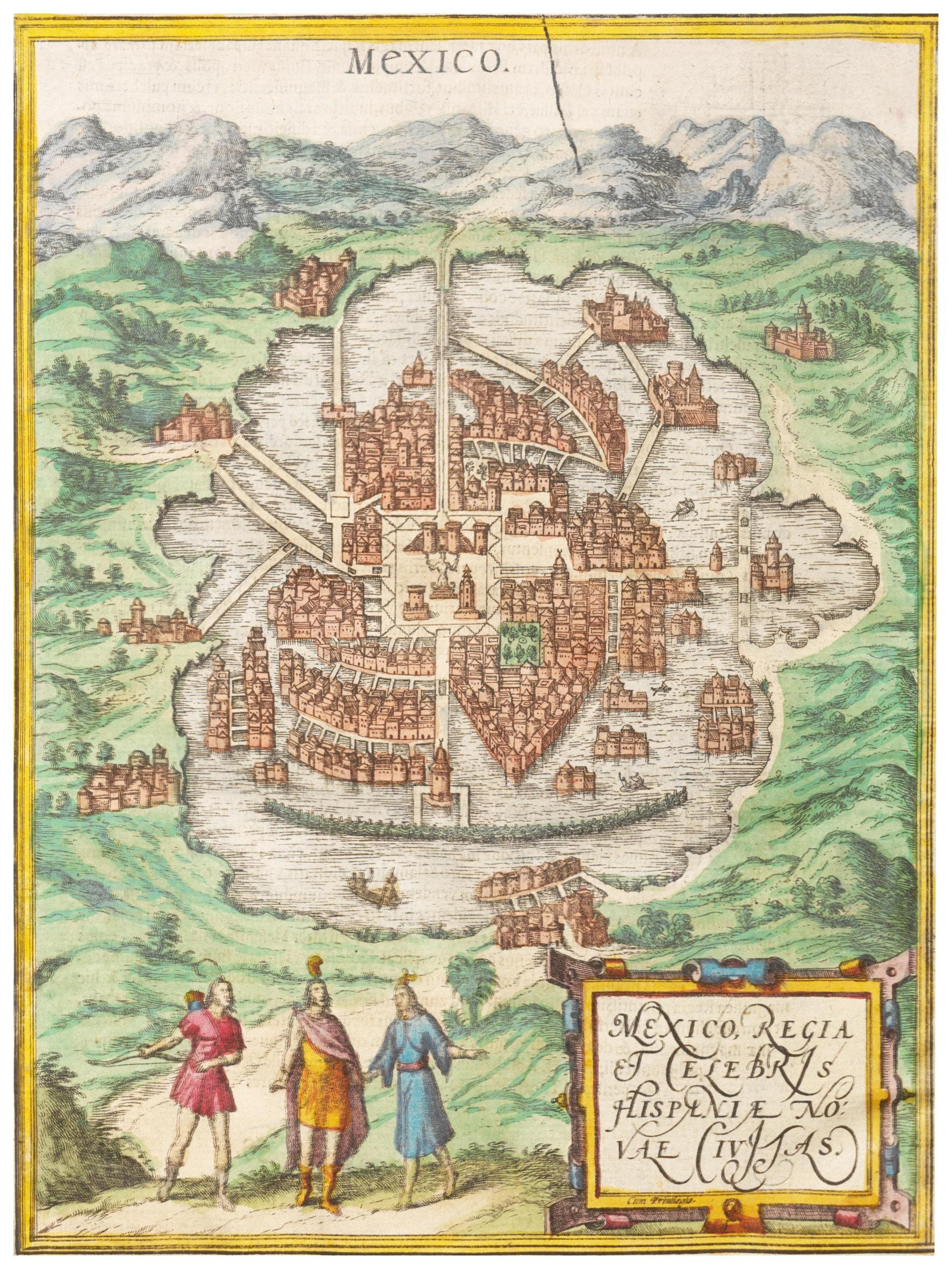 Historical City Map Mexico City Around 1570 - Etsy