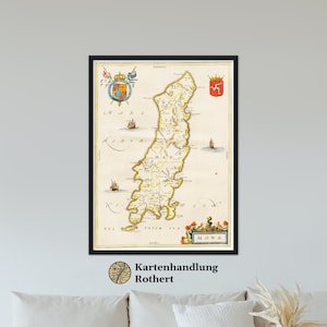 Historical Map Isle of Man around 1635