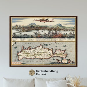 Historical Crete map around 1668