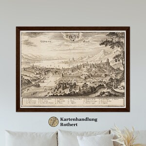 Historical City View Geneva around 1650