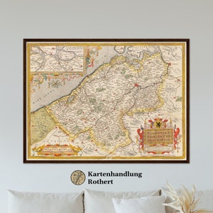 Historical map Flanders around 1609