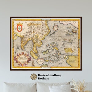 Historical map of Southeast Asia around 1609