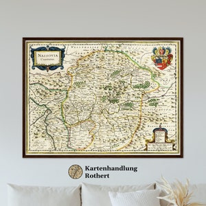 Historical map of Nassau around 1647