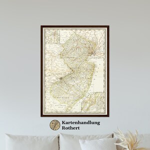 Historical Map New Jersey around 1882