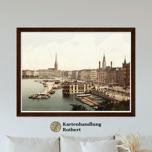 Historical view Hamburg Jungfernstieg around 1895