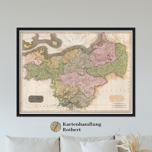 Historische Landkarte Preußen um 1815