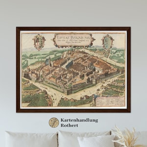 Historische Stadtansicht Leipzig um 1609