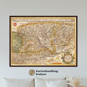 Historical map of Hungary around 1609