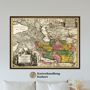 Historical map of Persia around 1750