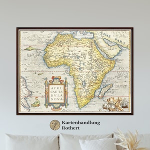 Historical map of Africa around 1570