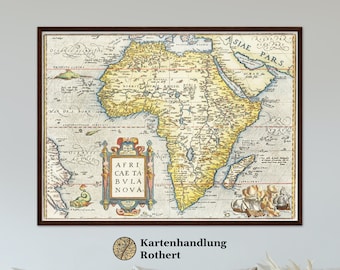 Historical map of Africa around 1570