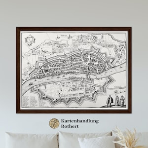 Historical city map Bremen around 1650