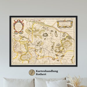Historical map of Lüneburg around 1635