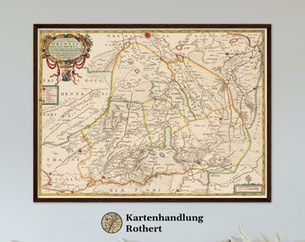 Historical map Province Drenthe around 1775