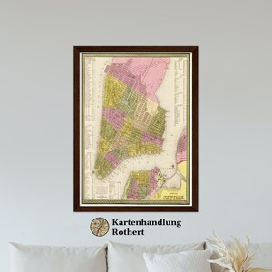 Historical map NYC around 1849