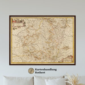 Historical map Champagne-Ardenne around 1698