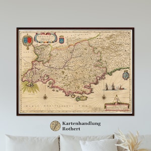 Historical map Provence around 1635