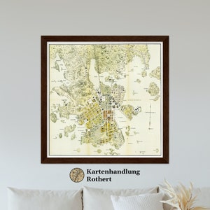 Mapa histórico de Helsinki alrededor de 1876