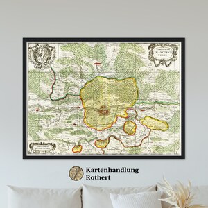 Historical map Frankfurt around 1700