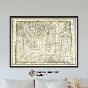 Historical map Wyoming around 1882