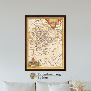 Historical map Henneberg around 1609