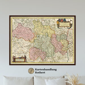 Historical map Auvergne around 1720