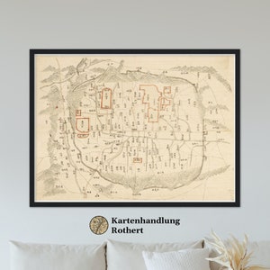 Historical city map Seoul around 1800