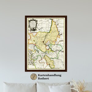 Historical map Magdeburg around 1725