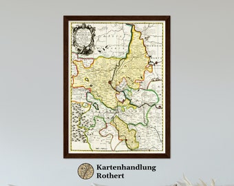 Historical map Magdeburg around 1725