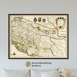 Historical map of Bosnia around 1647